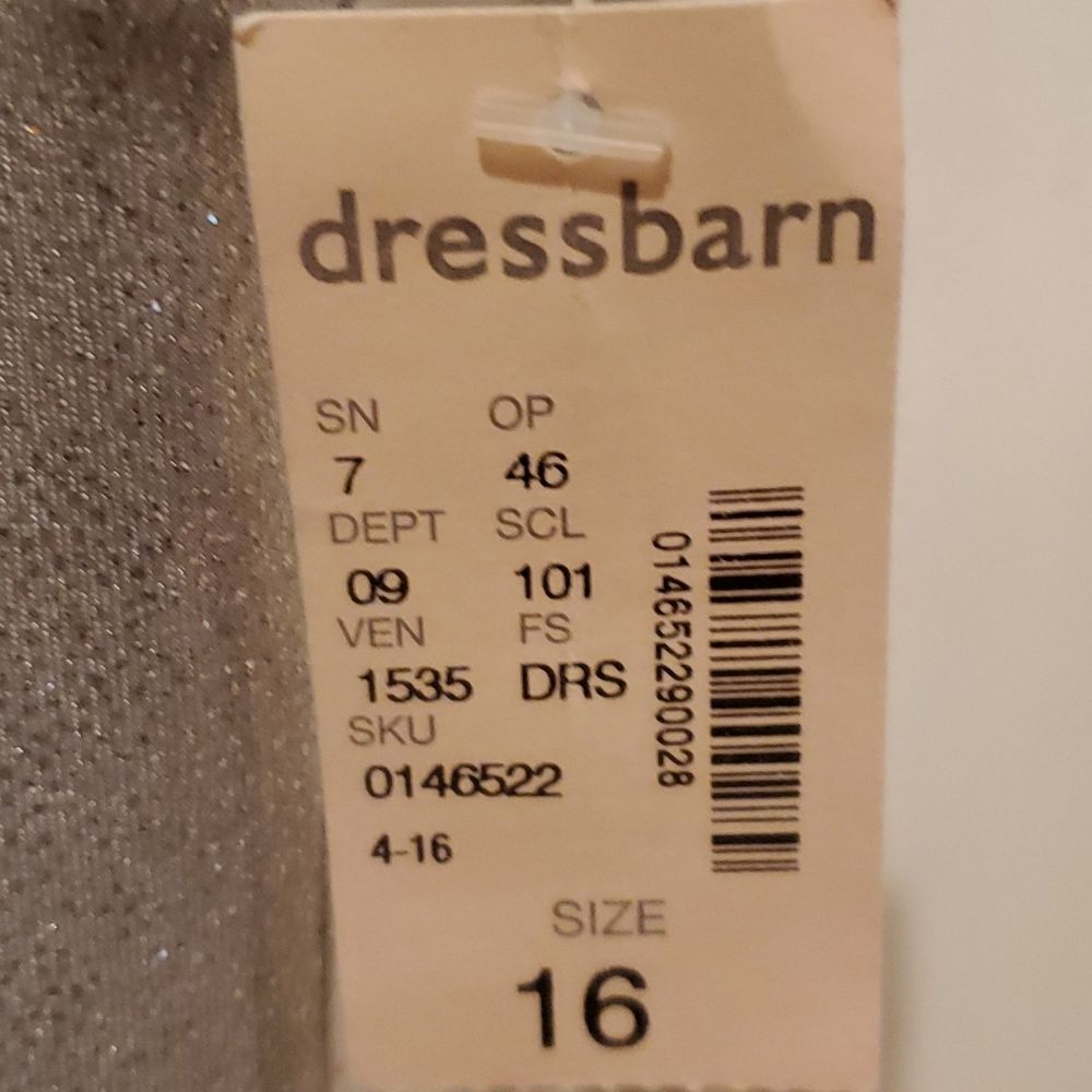 Dressbarn Collection Metallic Shinny Dress Size 16 - Picture 7 of 8